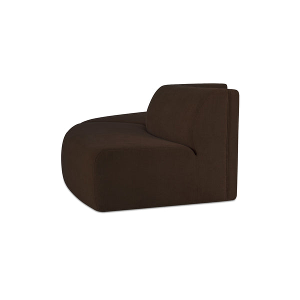 Moe's Naomi 2-Piece Convex Modular Sectional - Dark Brown