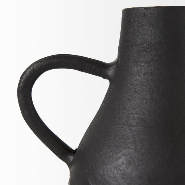 Cyrus Black Two handled Vase Decorative Object