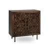 Norwood Solid Wood Cabinet with Brass Details