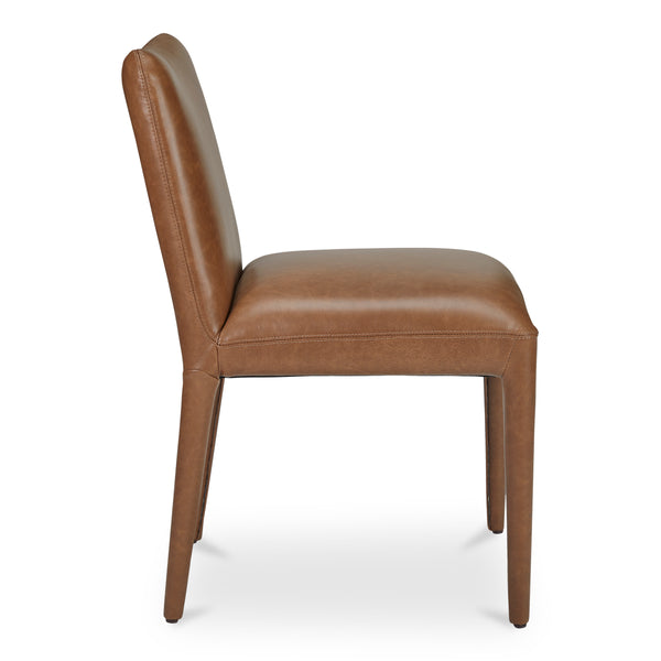 Moe's Calla Set of 2 Brown Leather Dining Chairs