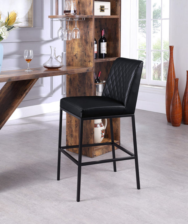 Bernard Stool In Black Faux Leather