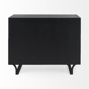 Giselle I 40L x 16W Dark Brown Fir Veneer 3 Drawer Accent Cabinet