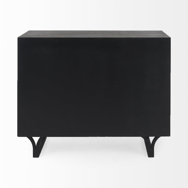 Giselle I 40L x 16W Dark Brown Fir Veneer 3 Drawer Accent Cabinet