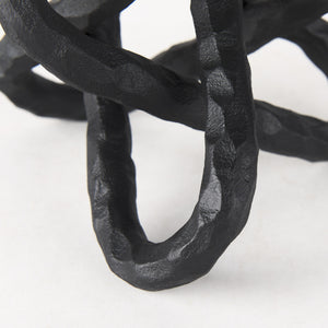 Wilhelm I (Small) 7L x 7W Black Metal Link Decor Object