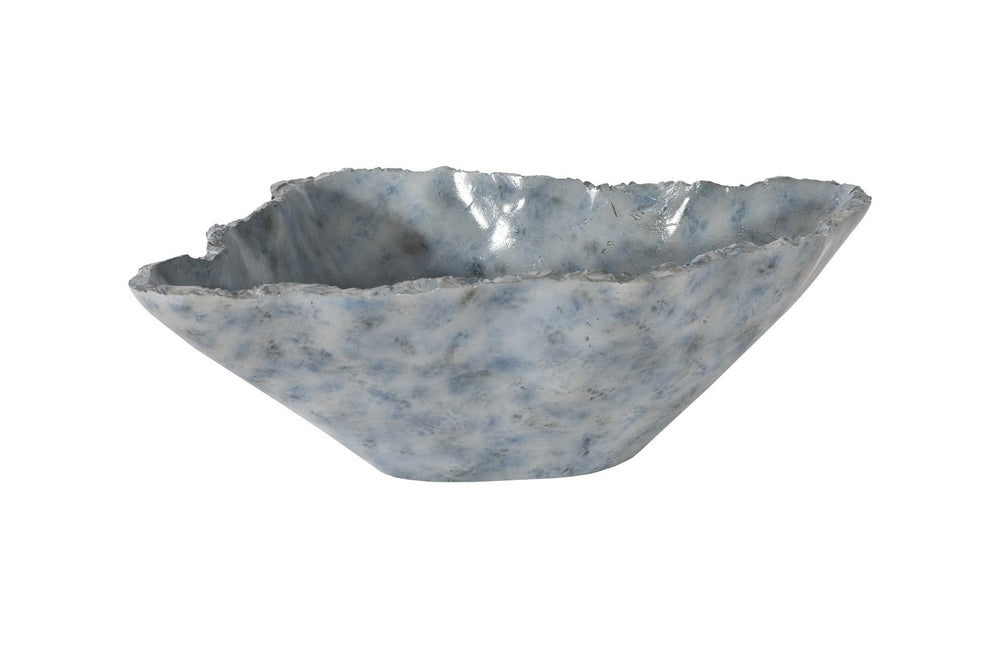 Cast Blue Onyx Bowl, Faux Finish, Narrow