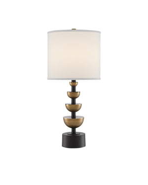 Chastain Table Lamp In Antique Brass & Black