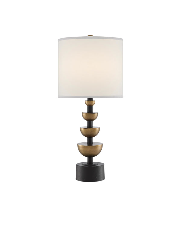 Chastain Table Lamp In Antique Brass & Black
