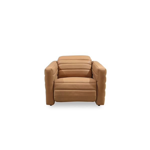 Moe's Juno Power Recliner Chair in Tan Leather