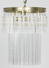 Toby Chandelier, Antique Brass and Crystal