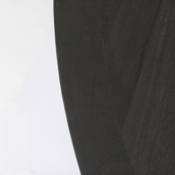 Liesl 54.L x 54.0W x 30.0H Black Wood W/ Circular Top Dining Table