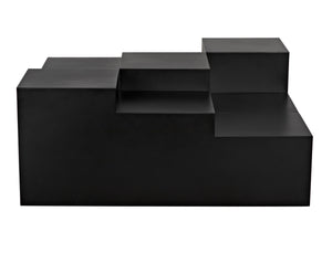 Stein Industrial Steel Coffee Table in Matte Black