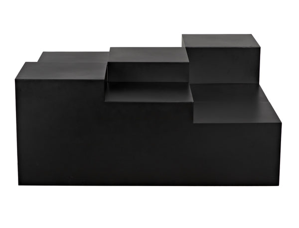 Stein Industrial Steel Coffee Table in Matte Black