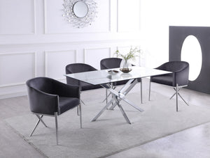 Sophia Dining Table In Chrome