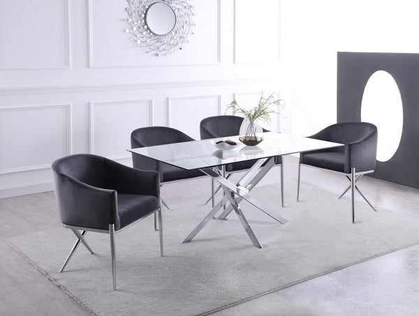 Sophia Dining Table In Chrome