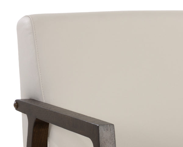 NEYMAR LOUNGE CHAIR - LINEA LIGHT GREY LEATHER
