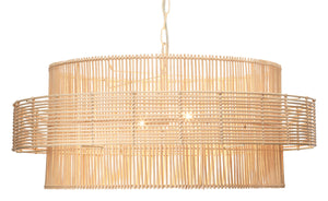 Concentric Rattan 2-Light Pendant
