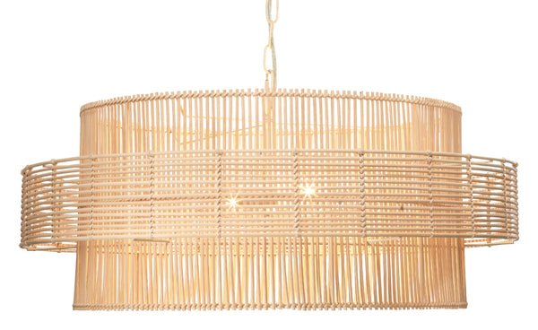 Concentric Rattan 2-Light Pendant