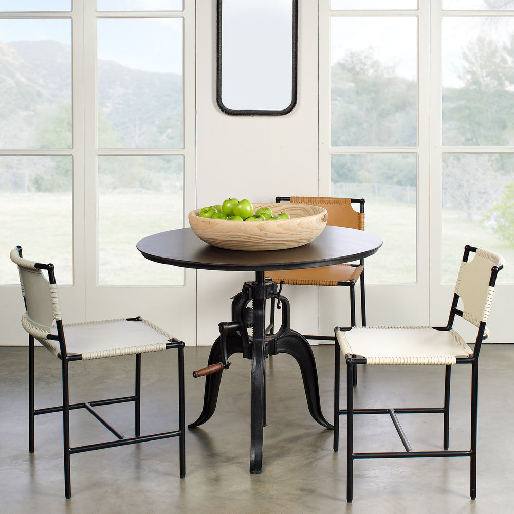 Americana Iron Crank Table, Gun Metal