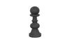 Pawn Chess Sculpture, Cast Stone Black, Smallallall