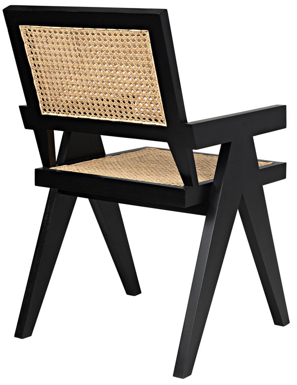 Jude Chair with Caning, Black