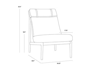 ELANOR LOUNGE CHAIR - LIGHT OAK - ALTRO WHITE