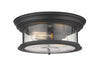 Sonna 2 Light Flush Mount in Matte Black Finish
