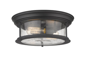 Sonna 2 Light Flush Mount in Matte Black Finish