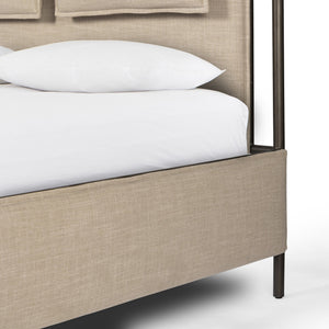 Leigh Canopy Queen Bed - Palm Ecru