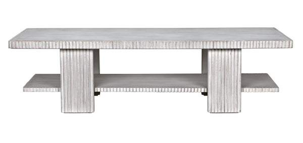 Humphrey Mahogany Coffee Table in White Wash Finish
