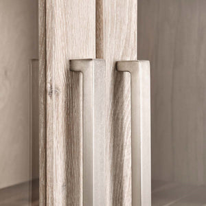 Bradley Solid Oak Tall Cabinet - Coastal White