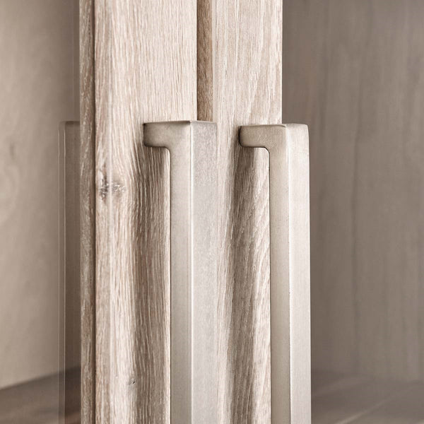 Bradley Solid Oak Tall Cabinet - Coastal White
