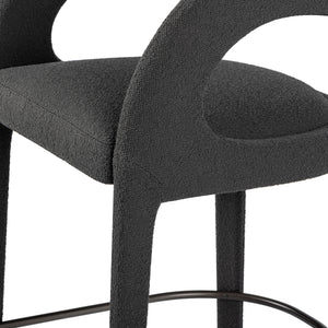 Hawkins Stool In Fiqa Boucle Charcoal In Counter