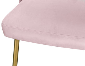 Ramon Dining Chair In Pink Velvet