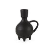Cyrus Black Spherical Vase W/ Flute Decorative Object
