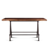 Gathering Table Walnut , Antique Zinc