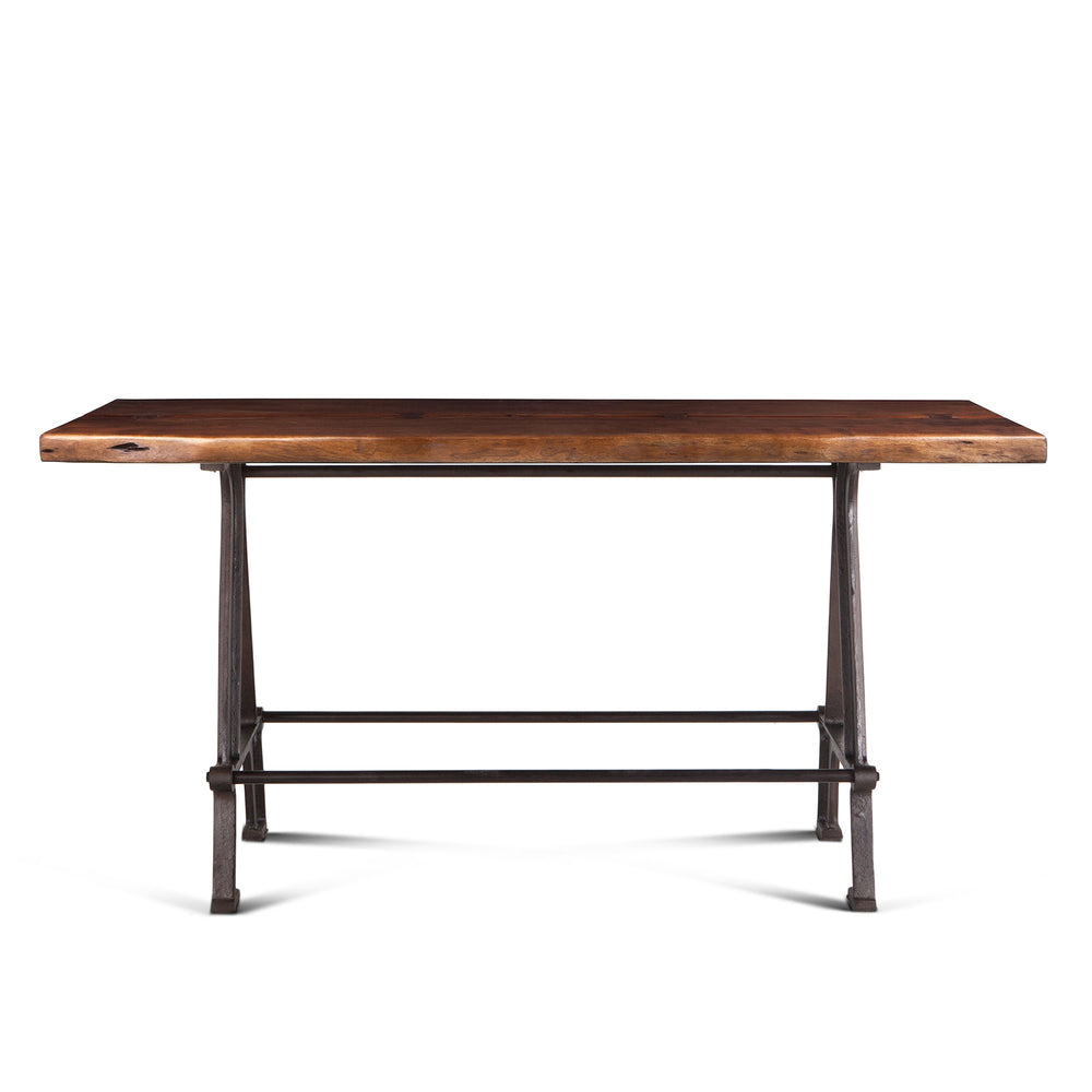 Gathering Table Walnut , Antique Zinc