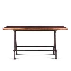 Gathering Table Walnut , Antique Zinc