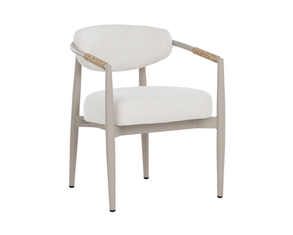 MARITA DINING ARMCHAIR - GREIGE - LOUIS CREAM