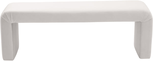Dale Bench In Cream Velvet