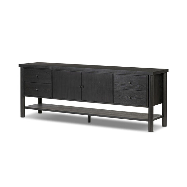 Roark Media Console - Ebony Oak Veneer
