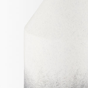 Townley Tall White w/ Black Ombre Metal Vase