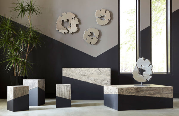 Lava Slice Wall Art, Resin, Stainless Steel, Small
