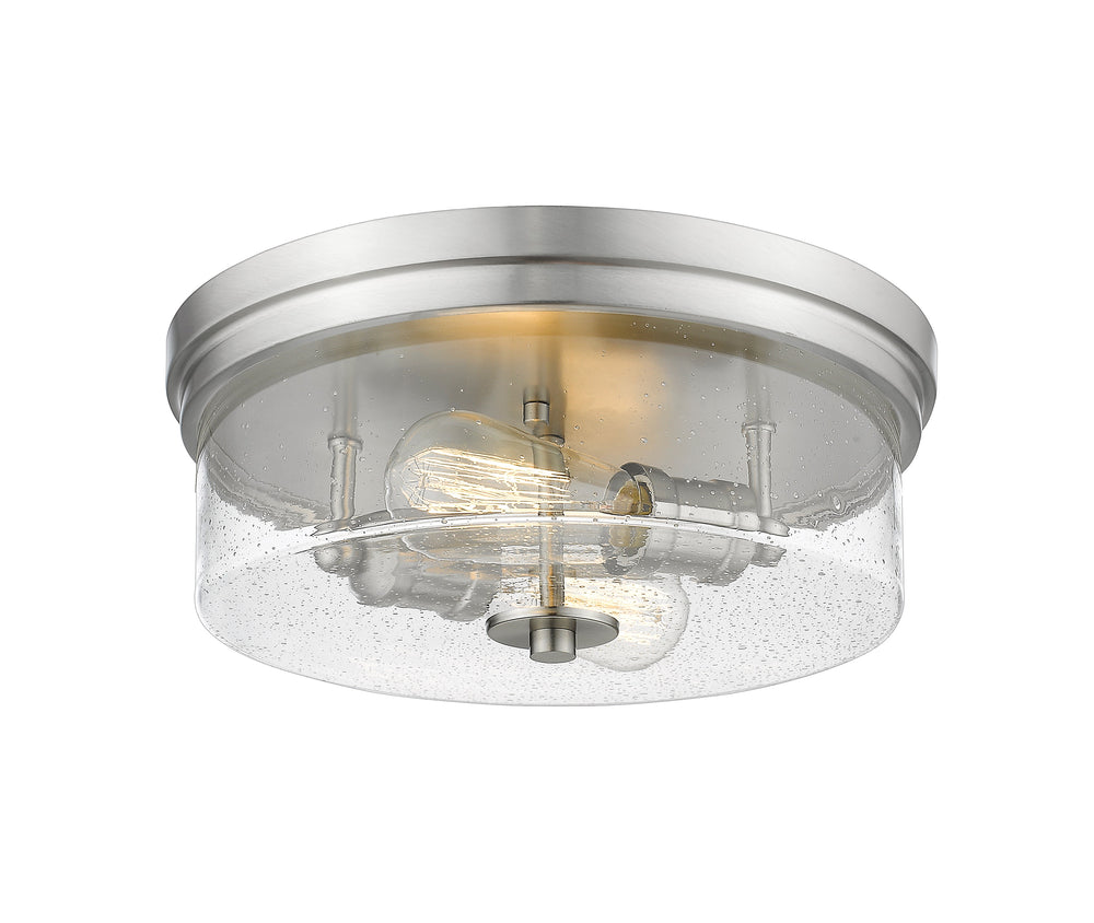 Bohin 2 Light Flush Mount in Brushed Nickel  Finish