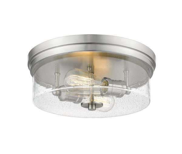 Bohin 2 Light Flush Mount in Brushed Nickel  Finish