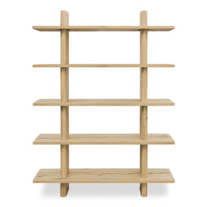 Moe's Casey Large Bookcase in Rustic Oak