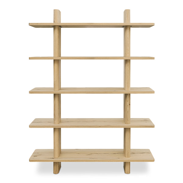 Moe's Casey Large Bookcase in Rustic Oak