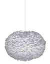 Eos XL Plug-In Pendant in Grey with White Cord