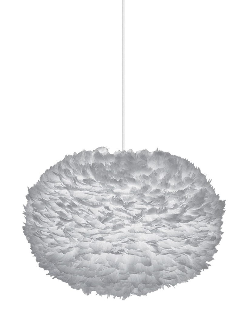 Eos XL Plug-In Pendant in Grey with White Cord