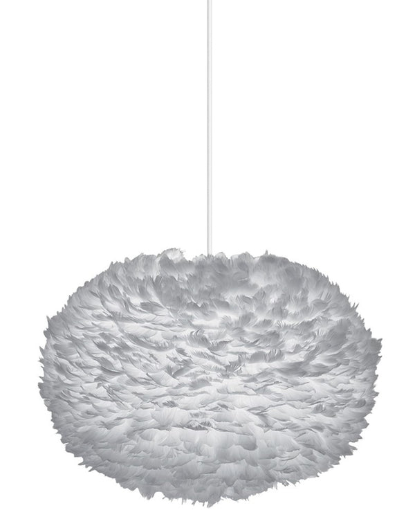 Eos XL Plug-In Pendant in Grey with White Cord