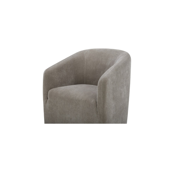 Sandy Rolling Dining Chair with Casters in Taupe